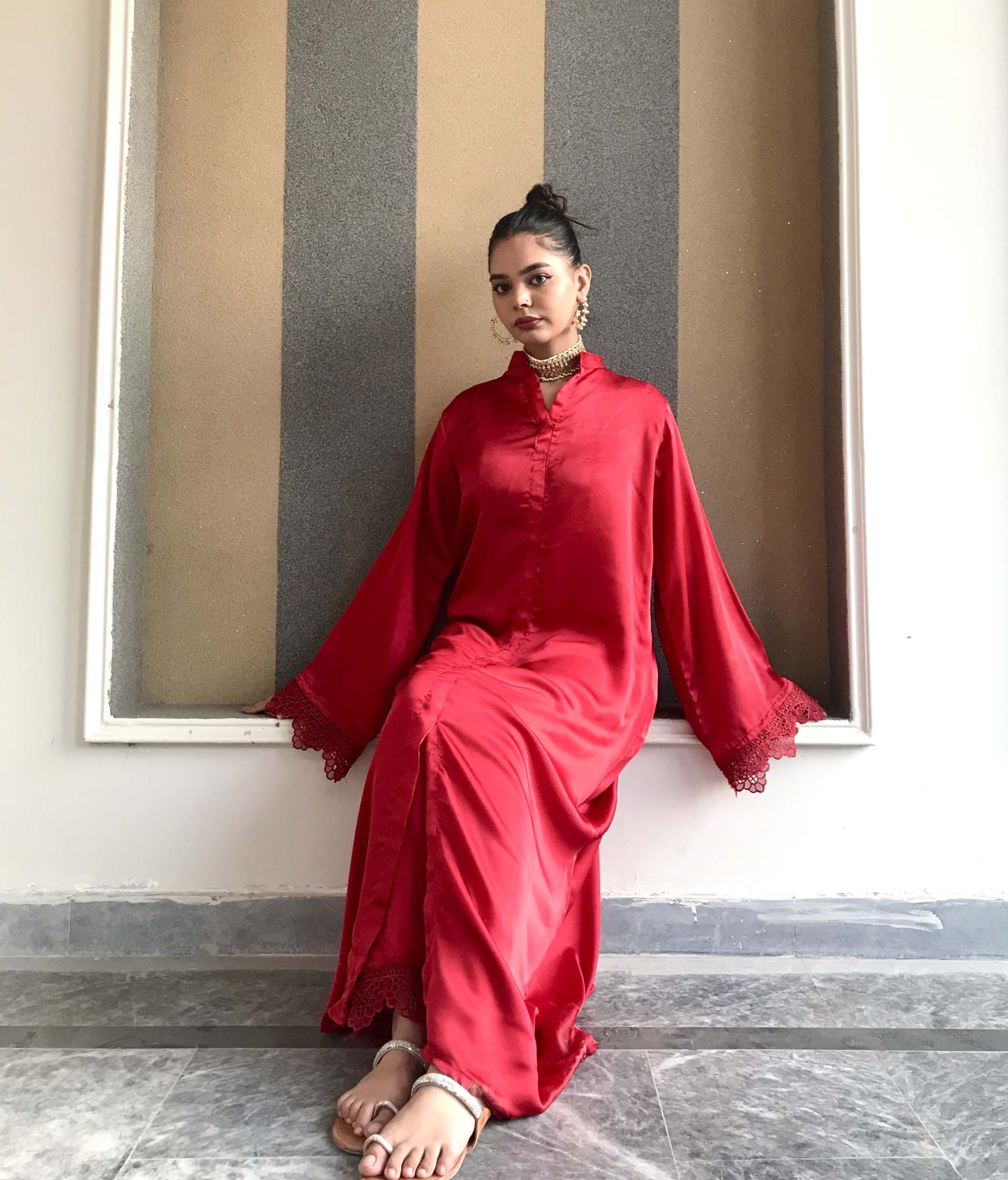 Ruby Red | Stitched 2 Piece