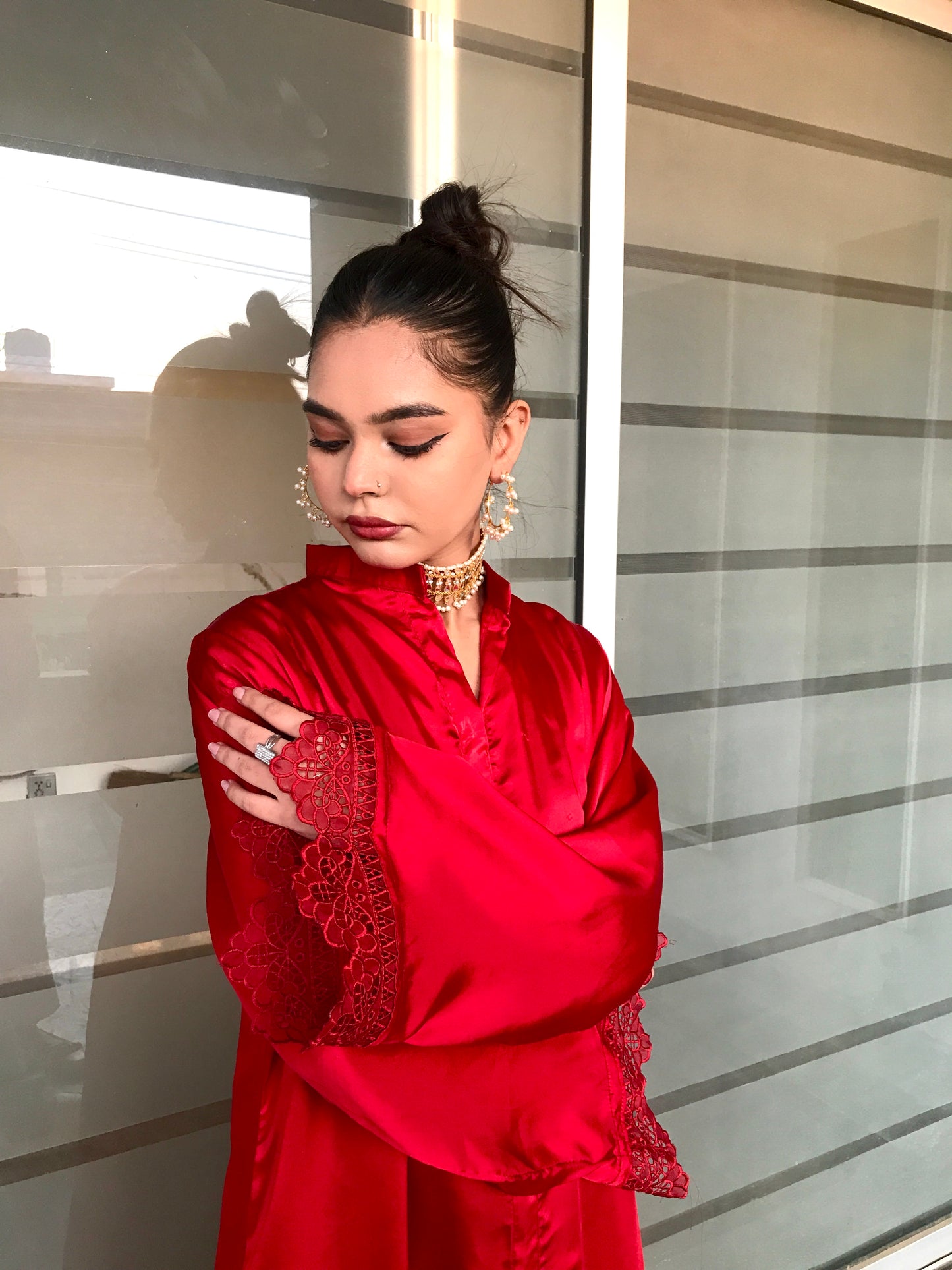 Ruby Red | Stitched 2 Piece