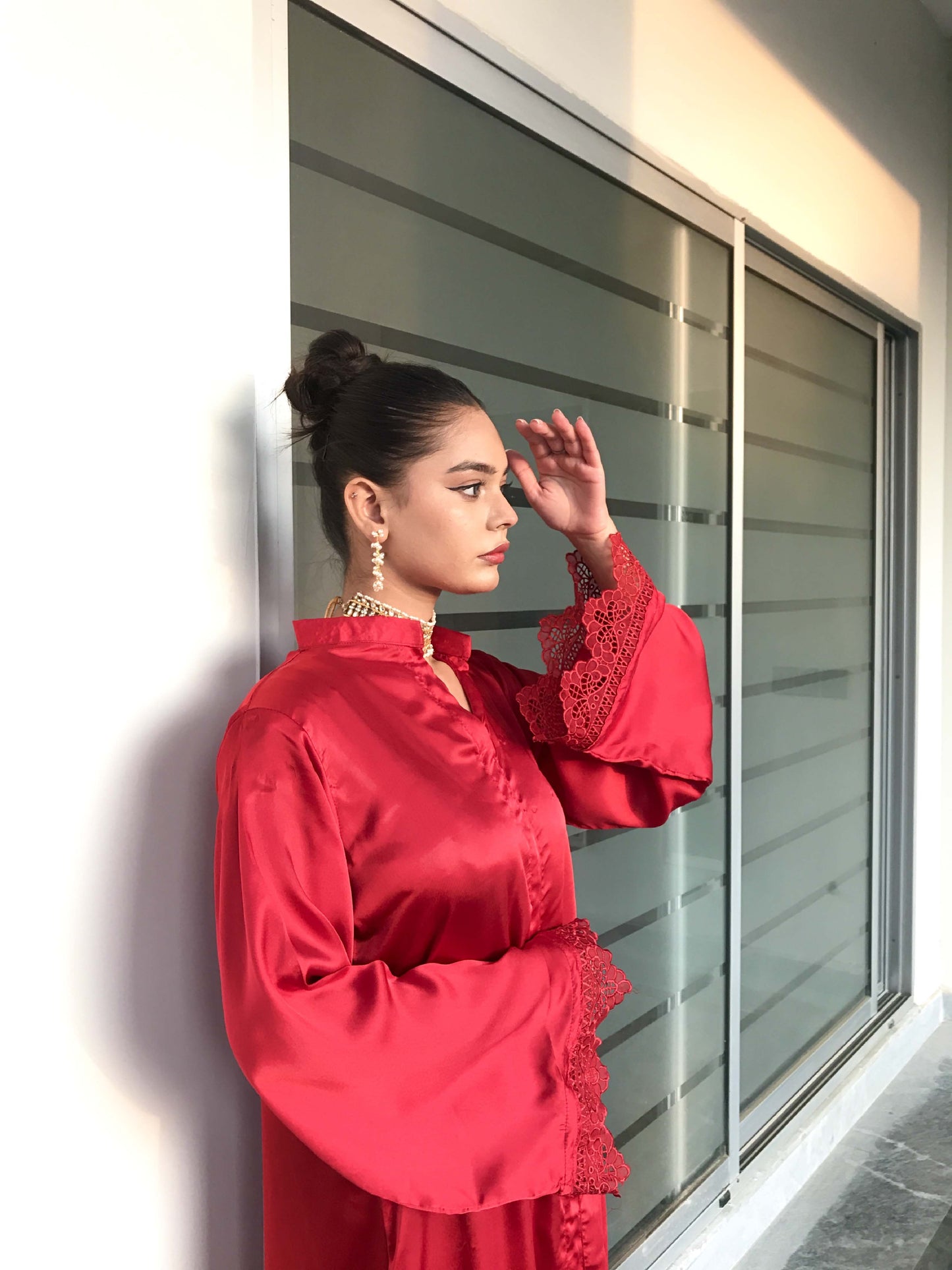 Ruby Red | Stitched 2 Piece