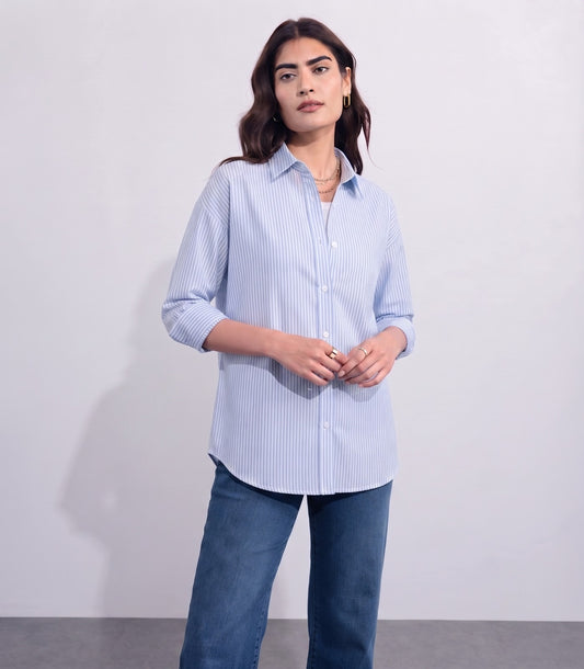 Blue Classic Button Down Shirt